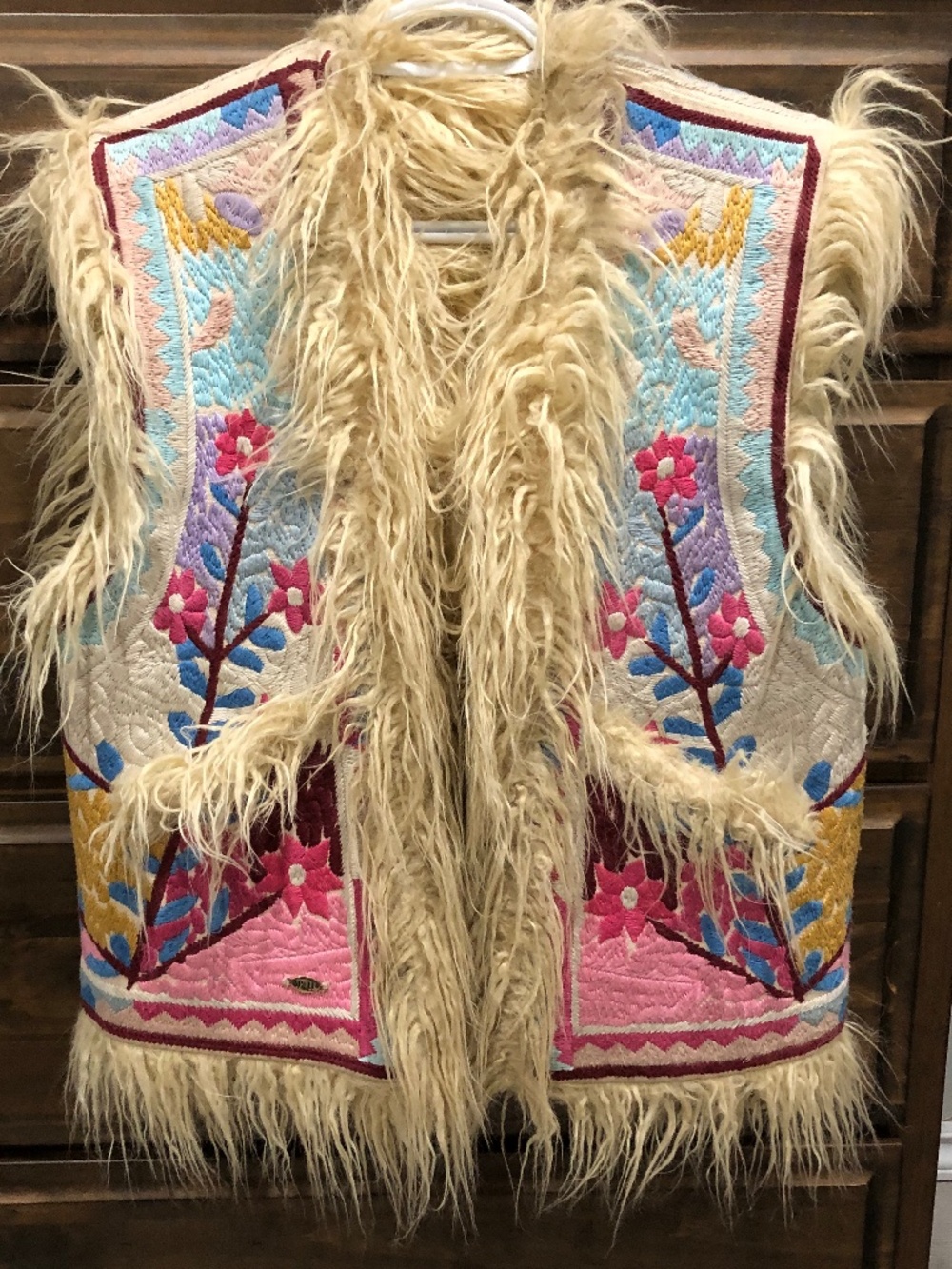 Spell & The Gypsy Rue Embroidered Vest – Eclectic | Faux Fur | Boho | Rare